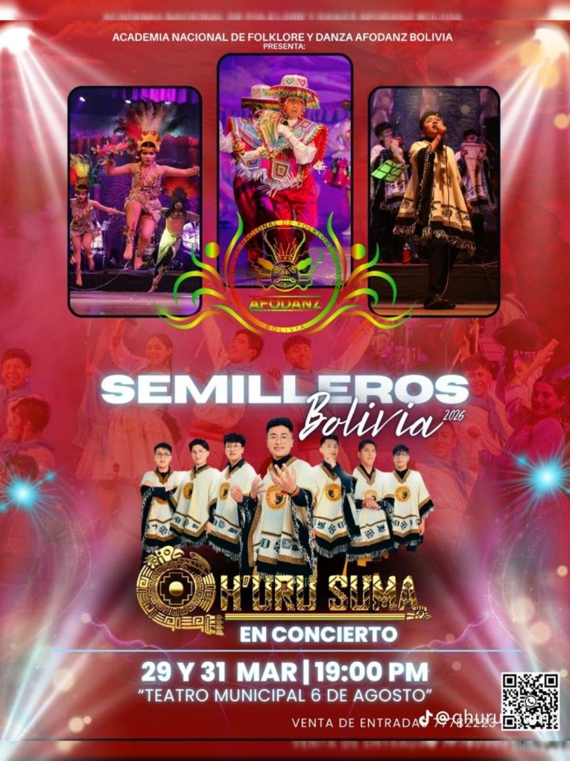 Semilleros Bolivia 2026 - AFODANZ y Qhurusuma en Concierto Semilleros Bolivia 2026 - AFODANZ y Qhurusuma en Concierto